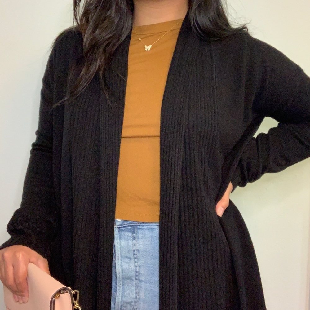 Black cardigan